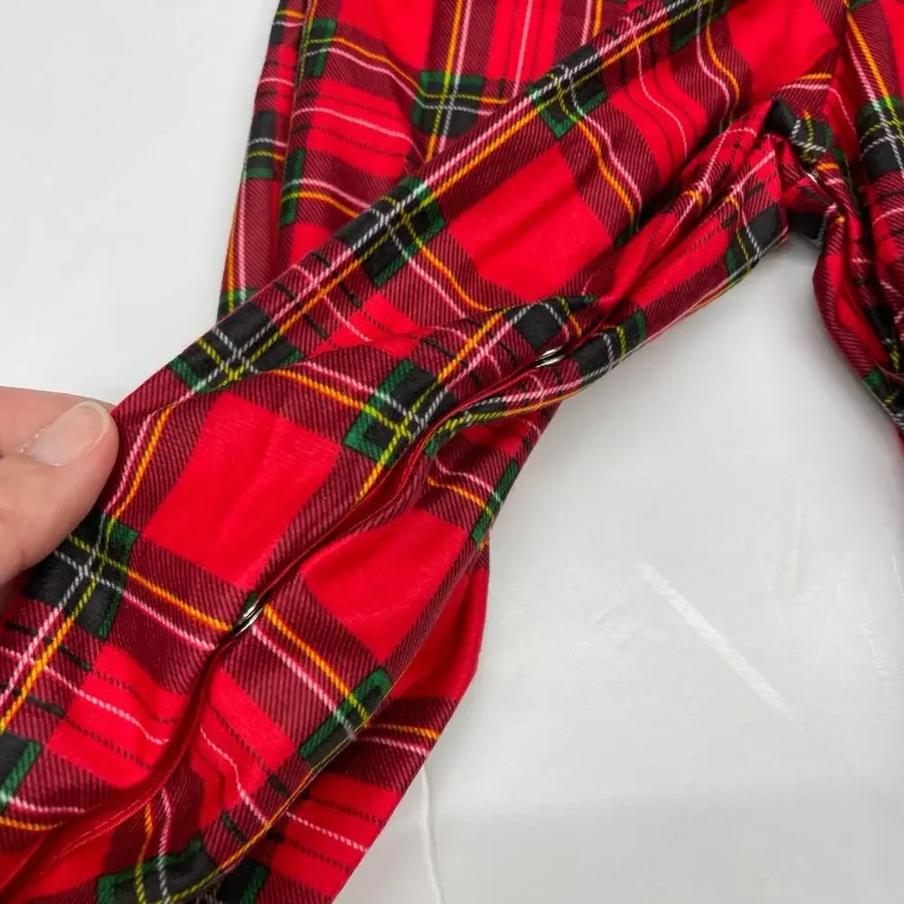 NWT Tom & Jerry 18M Red Plaid Footie Pjs